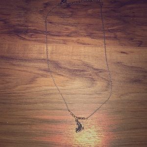 Silver leaf necklace